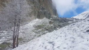 Paesaggio innevato alla base della Rocca Provenzale Paesaggio innevato alla base della Rocca Provenzale