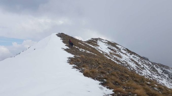 Sulla dorsale verso il Cialancia